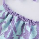 Green Fairycore Dress Summer Fashion Street Corrugated Halter Woolen Dress for Women Summer