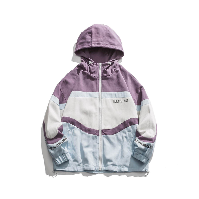 Men's Spring plus Size Retro Sports Hooded Multicolor Jacket Men's Coat Casual All-Matching Tops Men Coat