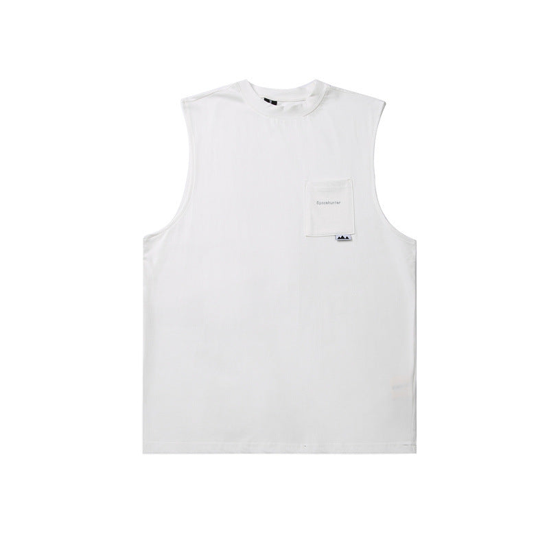 2022 Summer man t shirt Solid Color Sports Waistcoat Vest