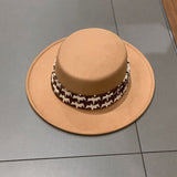 Fedora Hat Autumn and Winter Top Hat French Casual Wide Brim Woolen Bowler Hat Women