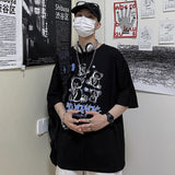 Harajuku Clothing for men T-shirt Classic Shirts Summer Printed Loose Short Sleeve T-shirt
