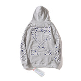 Autumn And Winter Forbidden Ring Slogan Arrow Pattern Hooded Sweater For Men And Women