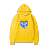 Maroon Graphic Hoodie Skull Print