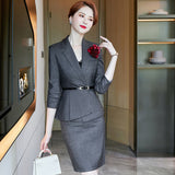 Women Pants Suit Uniform Designs Formal Style Office Lady Bussiness Attire Fashion Long Sleeve Work Clothes for Women