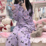Kuromi Pajama Set Can Be Worn outside in Autumn and Winter Long Sleeve Spring Homewear Suit