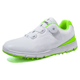 Mens Golf Shoes Automatic Rotating Retractable Shoelace Nail-Free Shoes