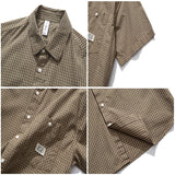 Men T Shirt Summer Casual Tops Men's Clothes Summer Wear Retro Men's Lapel Shirt Casual Plaid Shirt Trendy Men