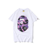 A Bath Ape T Shirt Summer Camouflage Print Youth Casual Short-Sleeved T-shirt Cotton