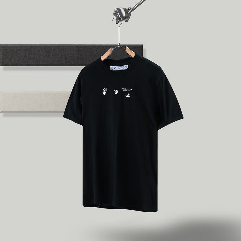 Ow Men'S Short Sleeve Tshirt Cotton Round Neck Loose Owt