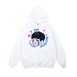 Mens Fall Outfits Cartoon Printed Long-Sleeved Hooded Sweater Loose Couple's Tops