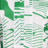 Green Fairycore Dress Pastoral Style Green Dress Autumn Small Stand Collar Single-Breasted Printing and Dyeing High Waist Big Swing Dress