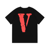 Vlone Printed ShortSleeved Popular Men's and Women's Tshirt