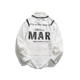 Men Shacket Long Sleeve Autumn Shirt Autumn Personality Letter Print Shirt