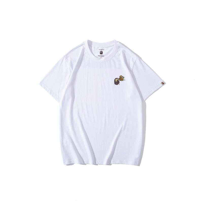 A Ape Print T Shirt Summer Short Sleeve Printed Fashion Casual Little Bee Camouflage Letters T-shirt