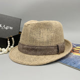 Fedora Hat Summer Short Brim Jute Fedora Hat Top Hat