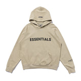 Fog Essentials Hoodie Double-Line Letter Printed Terry Pullover Men's and Women's Same Hooded Sweater
