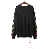 Men'S Sweater Plus Size Keep Warm Autumn And Winter Casual Fashionable Arrow Gradient Owt