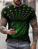3D T Shirt Vortex Digital Printing Loose