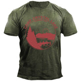 Man T Shirt round Neck Loose Print