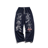 Cartoon Printed Sweatpants Men's Large Size Retro Sports Trousers Casual Pants Men's Men's Pants