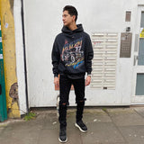 Present Letter Print Hoodie Present Vintage Printed Hooded Sweater