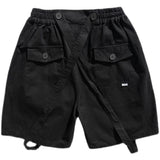 Men Shorts Men's Clothes Summer Wear Retro Men's Shorts Casual Loose Suspender Overalls Fifth Pants Trendy Men