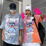 Harajuku Clothing Men's Tshirt Classic Retro Shirts Summer Cartoon Printed T-shirt Men's and Women's Loose Top