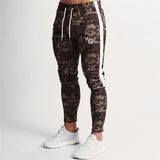 Gym Skinny Jogger Pants Men Running Sweatpants Fitness Bodybuilding Training Track Pants Sportswear Male Cotton Jogging Trousers Spring/Summer Sports Trousers Training Running Skinny Pants Camouflage Stretch Slim Fit