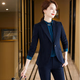 Women Pants Suit Uniform Designs Formal Style Office Lady Bussiness Attire Autumn and Winter Work Clothes