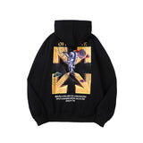 Autumn And Winter Astronaut Ladder Arrow Velvet Padded Hooded Sweatshirt Men And Women Same Style