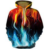 Fire and Ice Hoodie Print