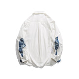 Men Shacket Long Sleeve Autumn Shirt Autumn Fashion Youth Lapel Shirt Loose Long Sleeve Shirt