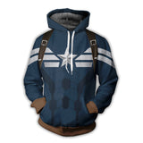 Captain America Hoodie Avengers Series 3D Printed Cardigan Sports Sweater