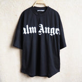 Palm Angels Letter Logo Men and Women Short Sleeve Couple Hip Hop T-shirt
