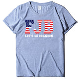 Let's Go Brandon T Shirt Top Women's Letter Print Short-Sleeve T-shirt Women