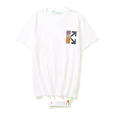 Summer Colorful Arrow Print Short-Sleeved T-Shirt Men'S And Women'S Hip Hop Oversize Loose Large Size Couple Wear