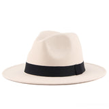 Fedora Hat Autumn and Winter Men and Women Couple Woolen Hat British Imitation Felt Fedora Hat