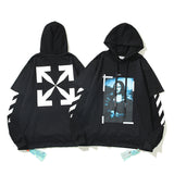 Autumn Printed Hooded Fake Two Pieces Sweater Loose Men 'S And Women 'S Coat
