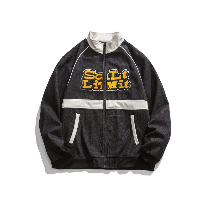 Men's Spring Stand Collar Retro Large Size Sports Men's Fashion Brand Jacket Loose Fashion Jacket Men's Men's Coat