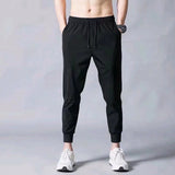 Men Pants Ankle-Tied Slim-Fitting Ankle Length Trousers