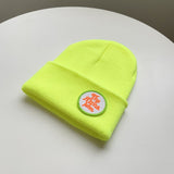 Mens Beanies Knitted Hat Female Autumn and Winter Leisure Letter Labeling Woolen Cap Male