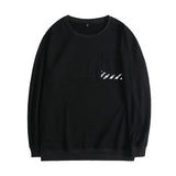Men plus Size Sweatshirt Autumn Sweater Pocket Thickened Large Size Long Sleeve T-shirt Letter Embossed