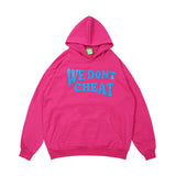 Men Fall Outfits Vintage Bear Embroidered Hooded Sweater Hip Hop Loose Couple Casual Jacket