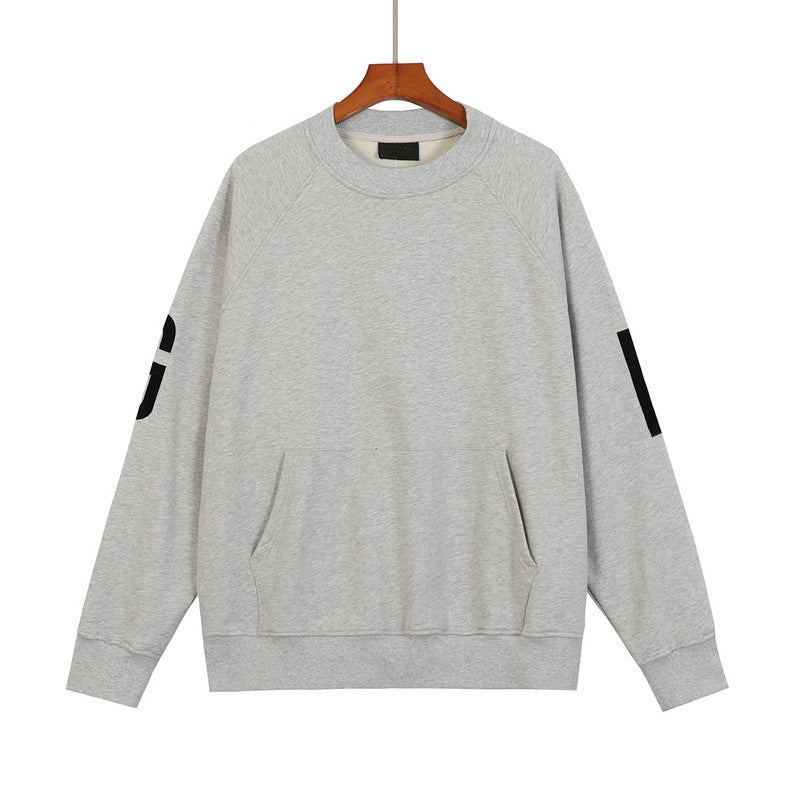 Fog Fear of God Sweatshirt Season 7 Main Line Baseball Flocked Printed Sweatshirt Couple Coat