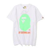 A Ape Print T Shirt Cartoon Round Neck Summer Loose Printed Plus Size Short-Sleeved Casual T-shirt