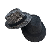 Italian Fedora Hats Plaid Woolen Hat Autumn and Winter Fedora Hat Men