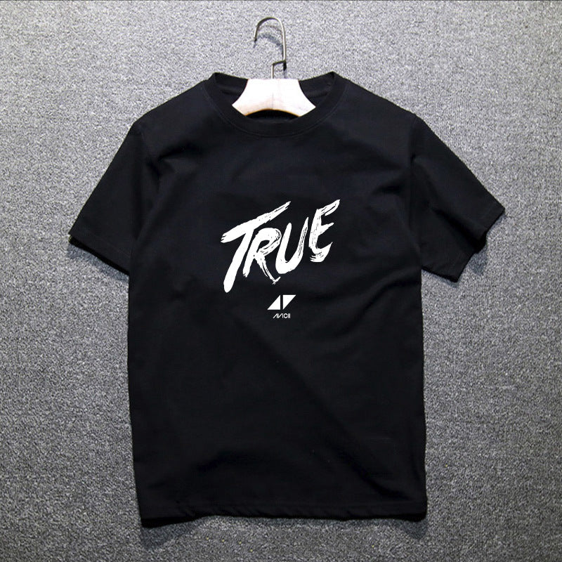 True T Shirts Summer Men's Short-Sleeved T-shirt Cotton Loose round Neck T-shirt Couple's Tops