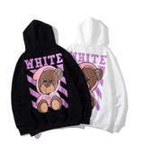 Autumn And Winter Cartoon Bear Series Velvet Padded Hooded Sweatshirt Men And Women Same Style
