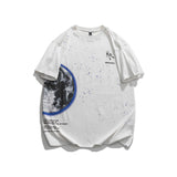 2022 Summer man t shirt Moon Starry Sky Printed Short Sleeve