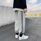 Men Pants Drawstring Ankle-Tied Casual Trousers